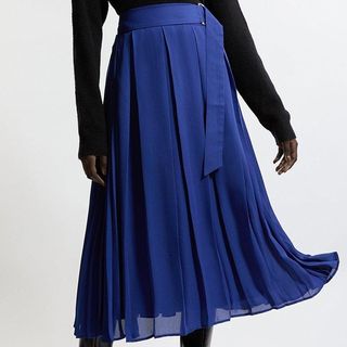 Karen Millen Woven Pleated Skirt