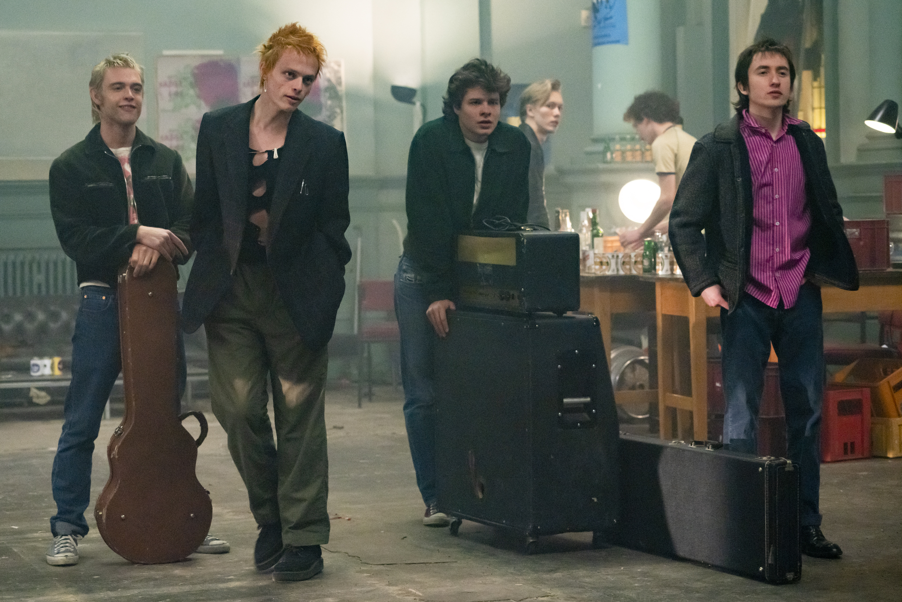 TV tonight Jacob Slater, Anson Boon, Toby Wallace and Christian Lees as the Pistols