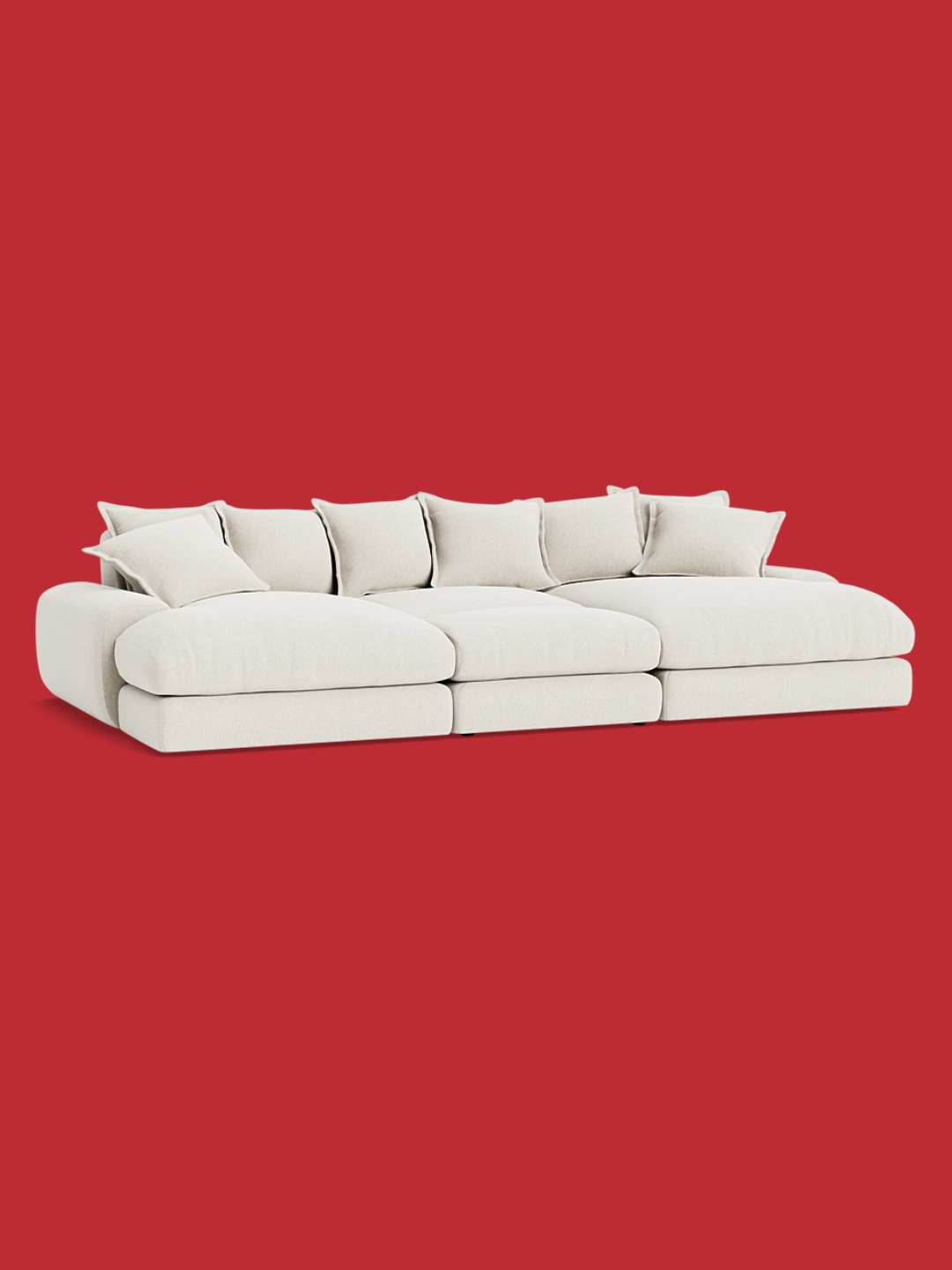 Loaf, Wodge Chaise Movie Sofa - Cinema - Linen - Egg Box - Beige