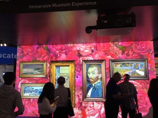 Panasonic showcases its museum mapping at InfoComm 2019.