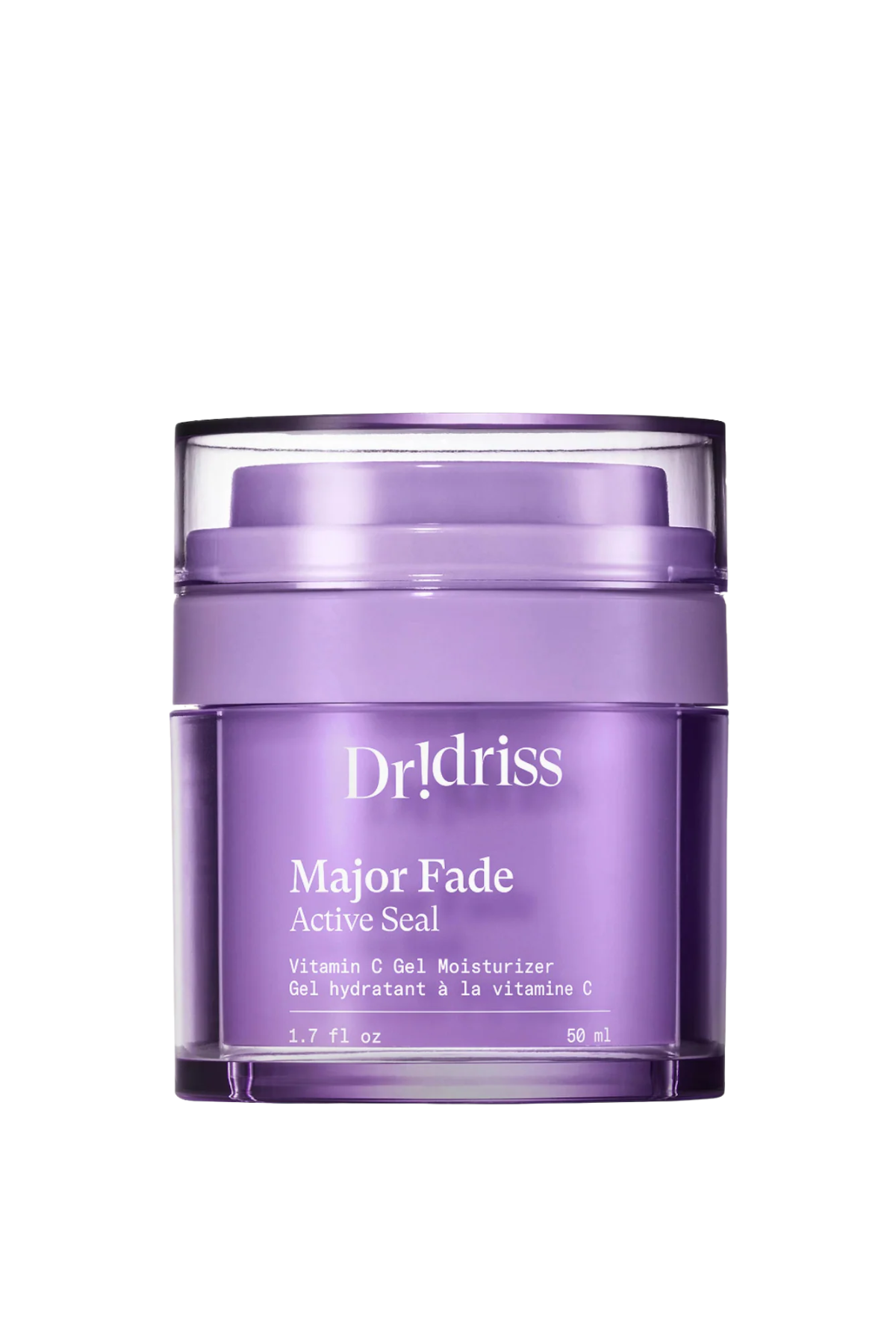 A jar of Dr. Idriss gel moisturizer set against a white background.