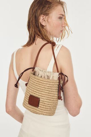 H&M, Straw Bucket Bag