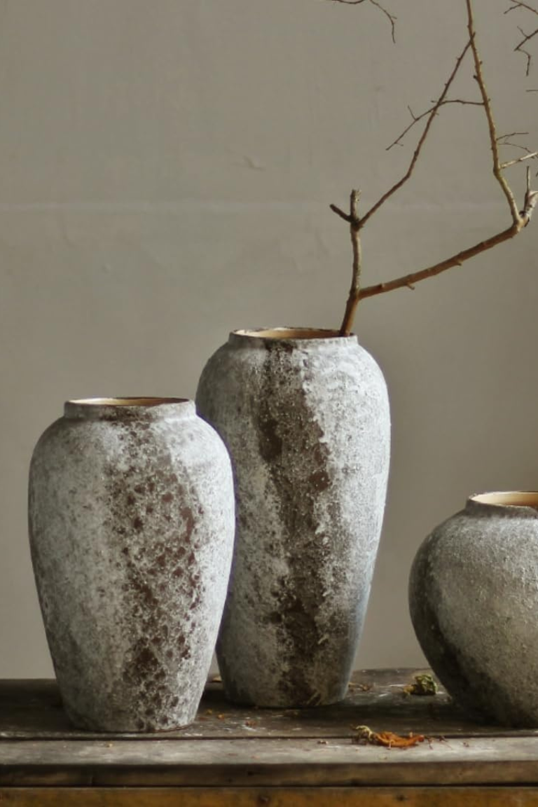 Denique, Denique Rustic Ceramic Tall Floor Vase