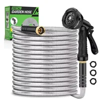 Keboe 50ft Heavy Duty Stainless Steel Garden Hose