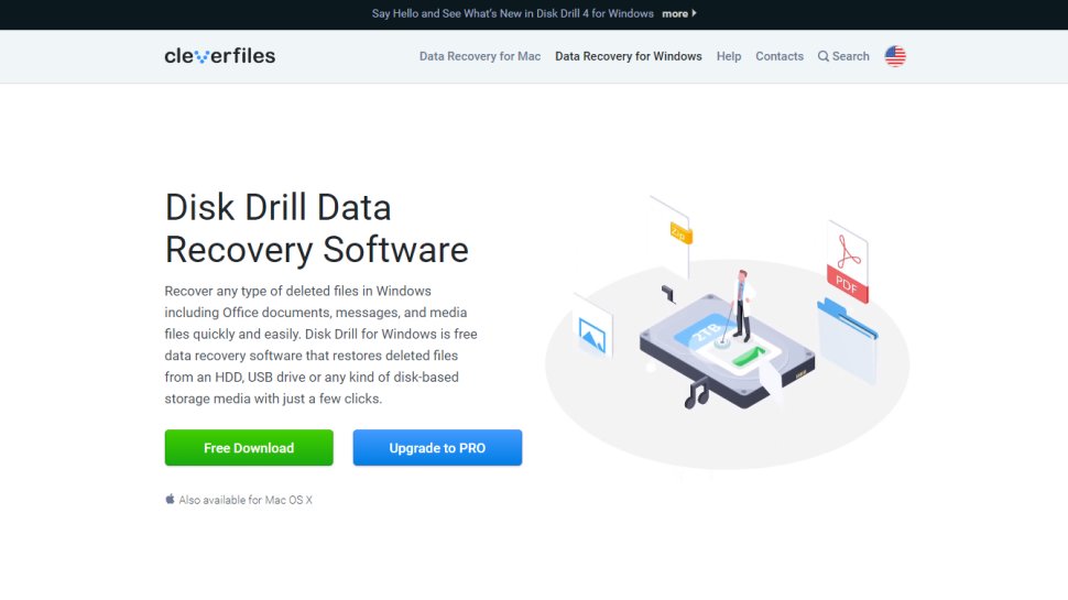 Website screenshot for Disk Drill