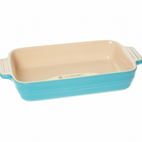 Le Creuset Teal Baking Dish - £12.99This unbelievable bargain is sure to be snapped up fast - this classic teal and cream baking dish is £39 at full price.