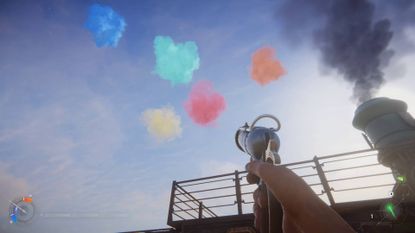 Sand: Raiders of Sophie flare clouds in the sky in different colors