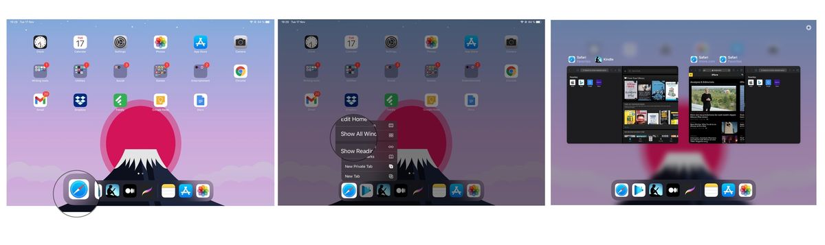 How to trigger App Expose from Home Screen: On your Home screen, long press on an app until a menu pops up. Tap on Show All Windows.