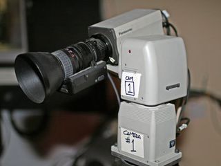 One of the remotely controlled Panasonic E600 cameras in Danni.com's studio