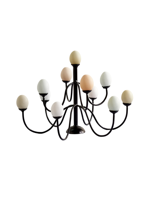 Wrought Iron Egg Chandelier