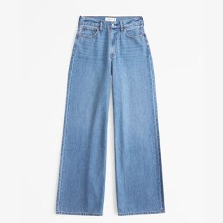 High Rise Wide Leg Jean cut out 