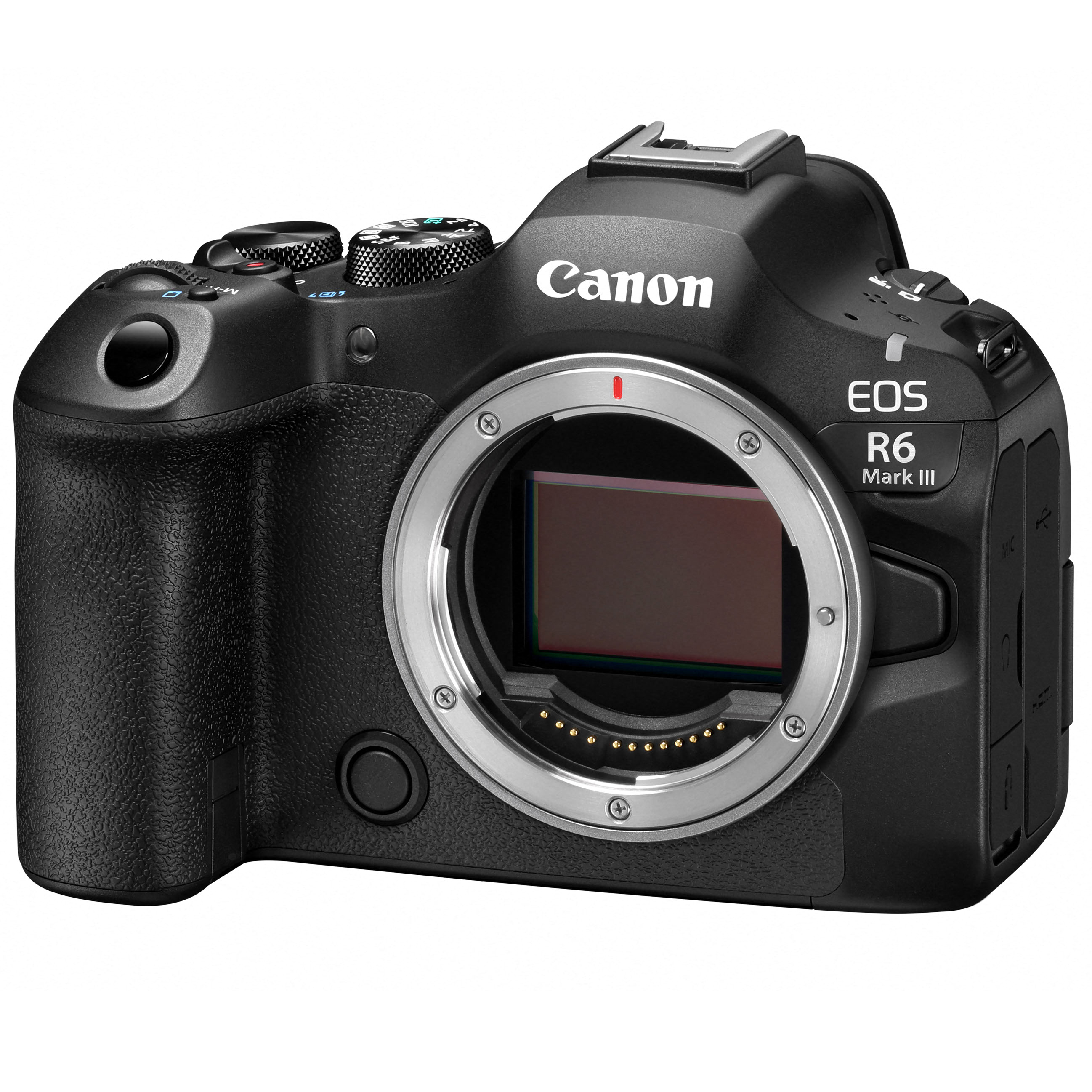 Canon EOS R6 Mark III against a white background