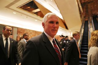 Vice President Elect Mike Pence in the Trump Tower in New York City.