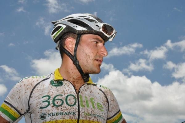 Kevin Evans (Team 360life) in his South African marathon champion's kit.