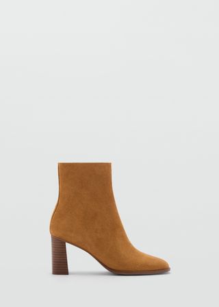 Heel Suede Ankle Boot