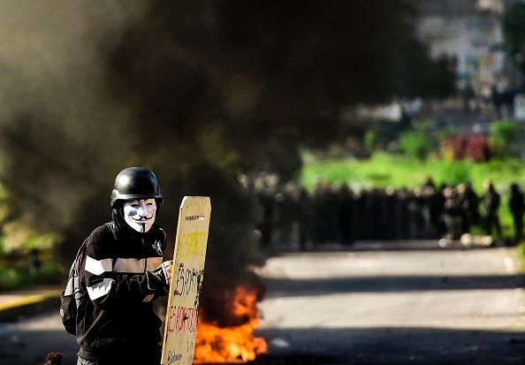 A protester in Caracas.