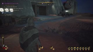 The entrance to Griffin's Reach Tradepost in Dune Awakening