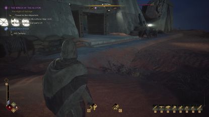 The entrance to Griffin's Reach Tradepost in Dune Awakening