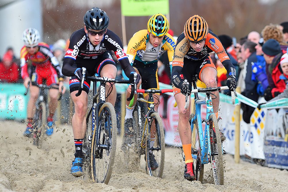 Wout van Aert, Lars van der Haar and Tom Meeusen.