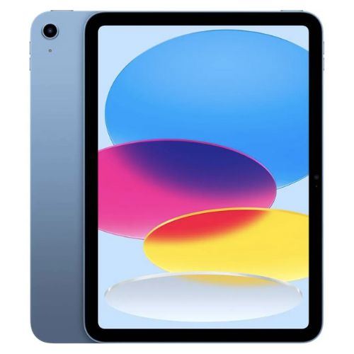 The iPad 11 in blue in front of a white background