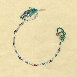 An illustration of Klossowska de Rola's Chopard 'Dragon' earring design