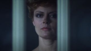 Susan Sarandon's Sarah nude in the shadows in The Hunger