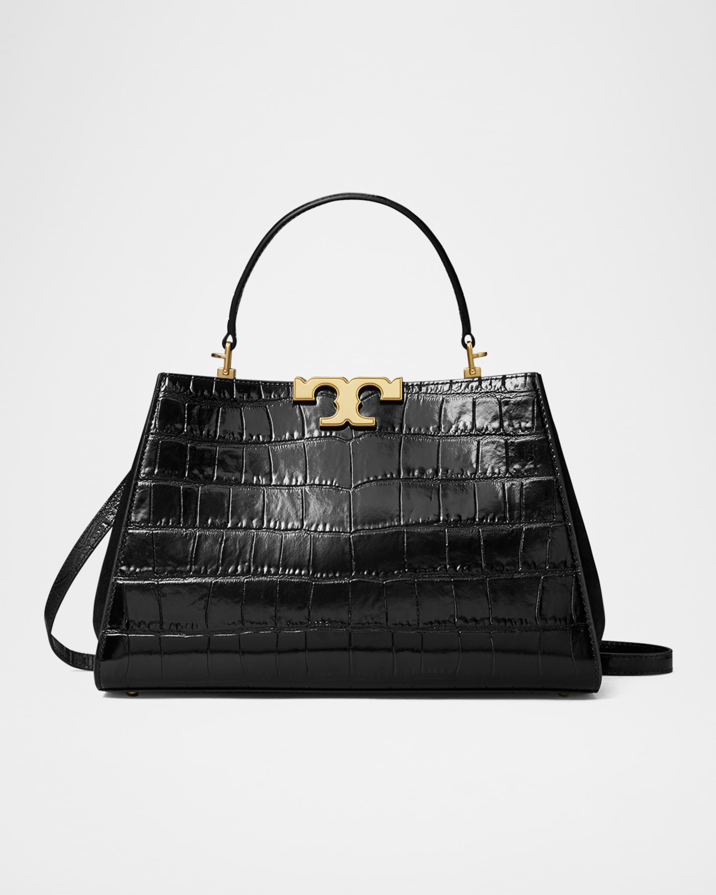 Tory Burch, Eleanor Croc-Embossed Leather Satchel Bag