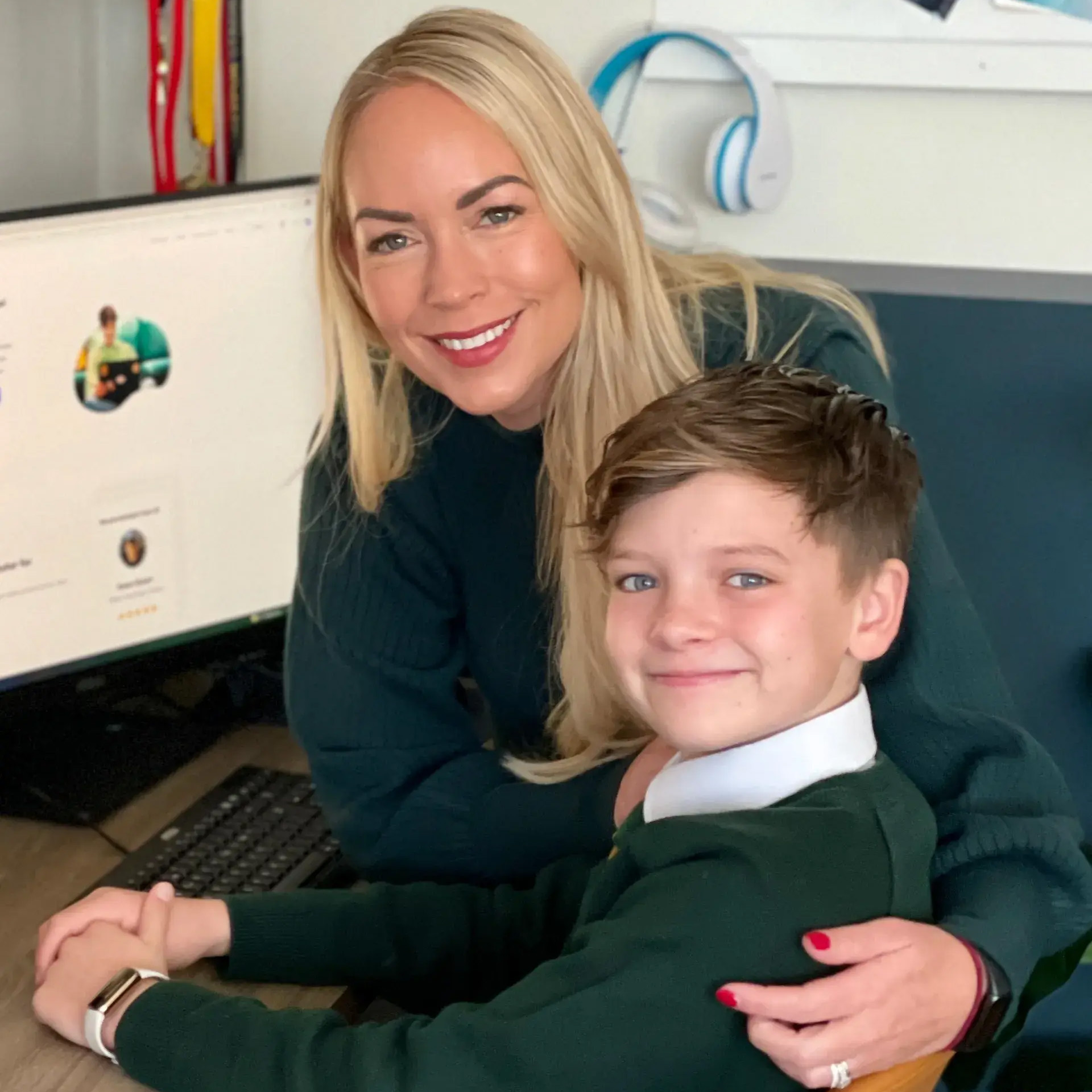 Emily Norris with her son