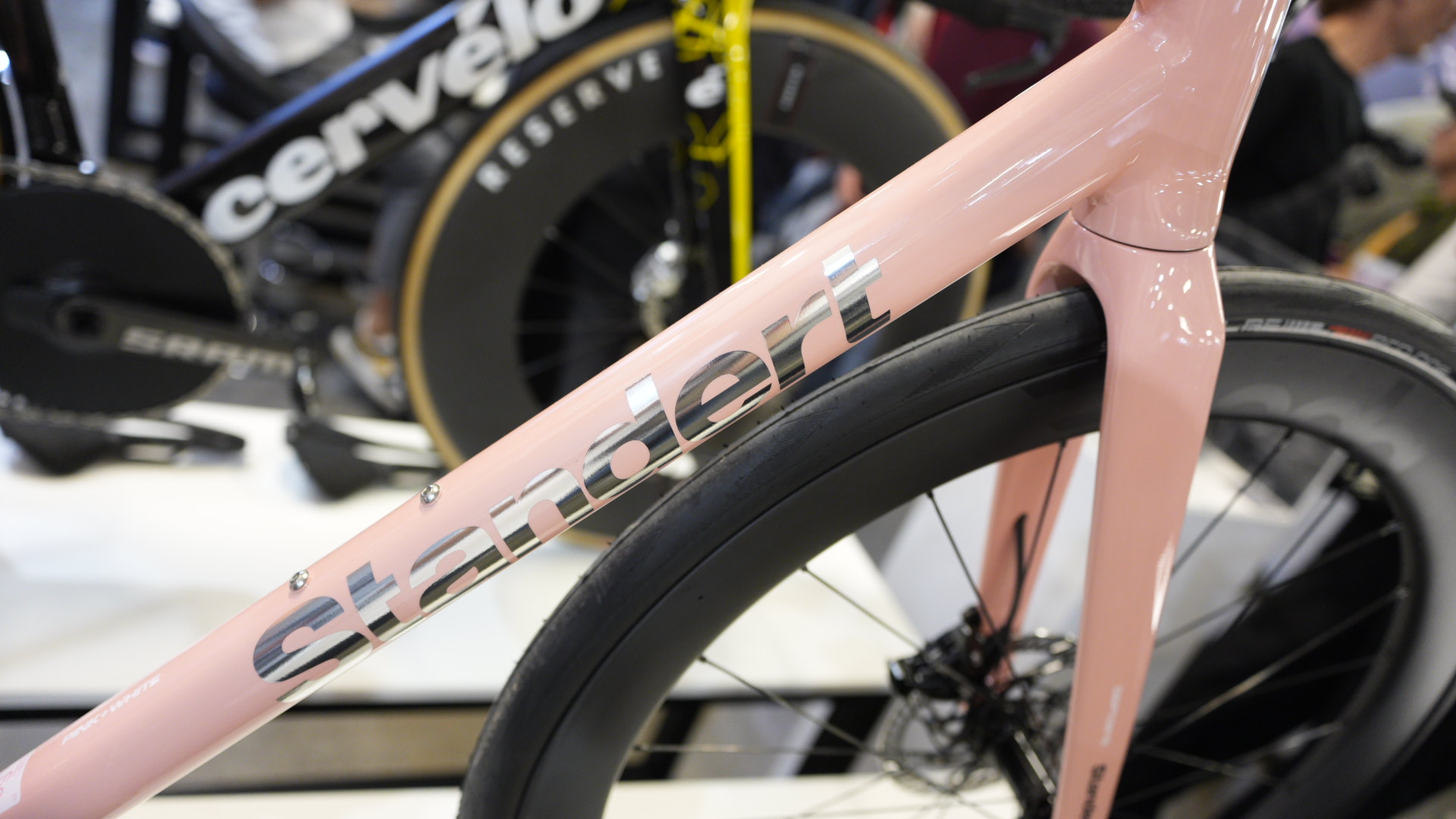 close up details of expensive bikes