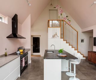 kitchen extension with new staircase