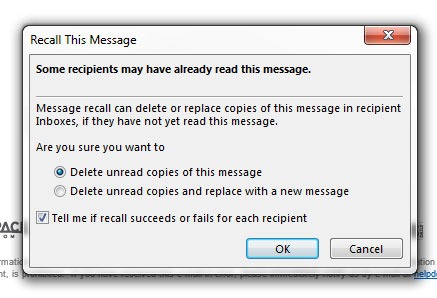 4 outlook recall sent messa
