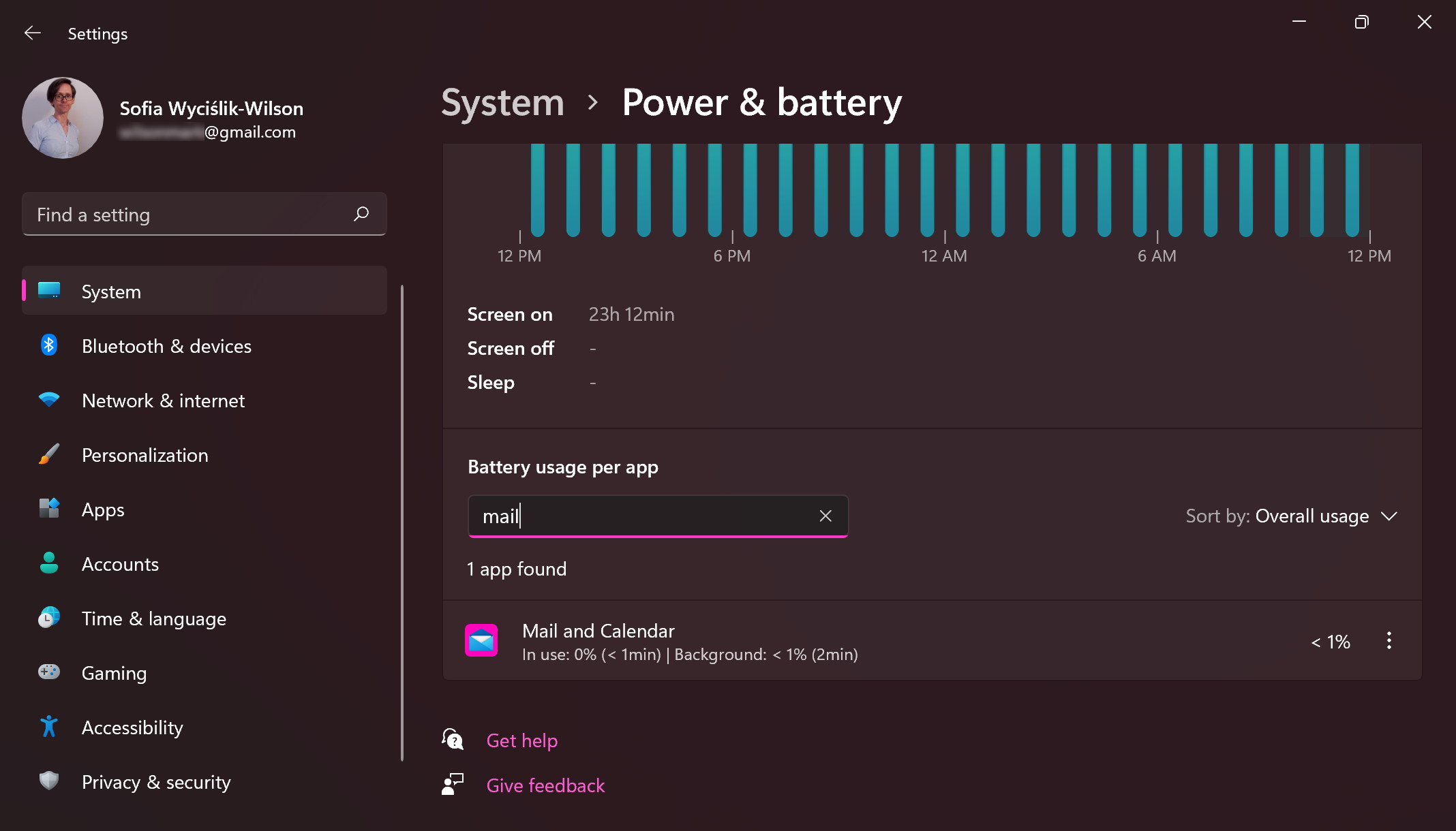 Windows 11 Power & battery screenshot