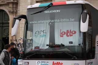 Omega Pharma Lotto were the first team to arrive