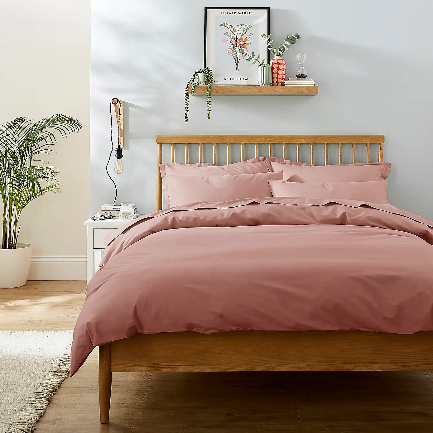 Dunelm, Pure Cotton Plain Dye Duvet Cover Set