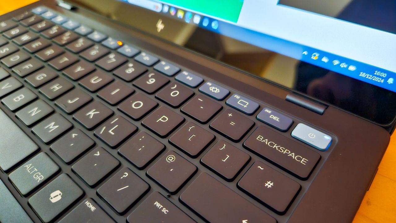 HP Elitebook ultra - close up view of keys