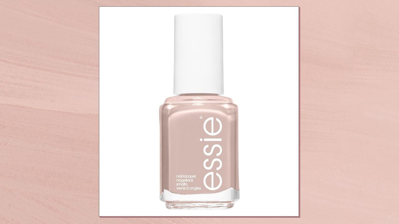 essie ballet slippers nail polish on a pink background