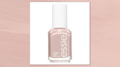 essie ballet slippers nail polish on a pink background