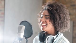 Singer in the studio