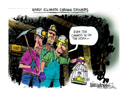 Editorial cartoon climate change deniers
