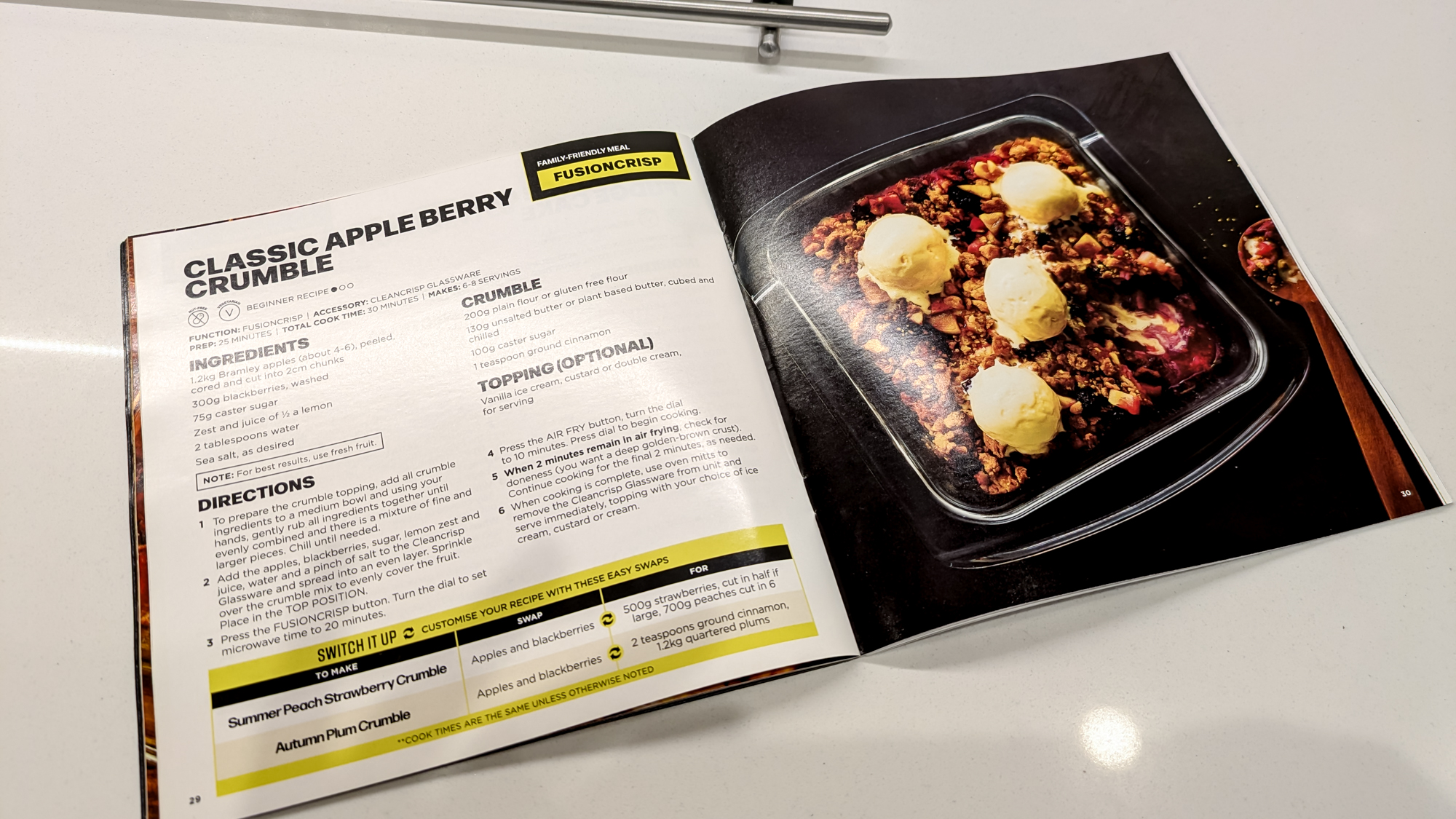 Ninja Crispi Microwave Crumble recipe