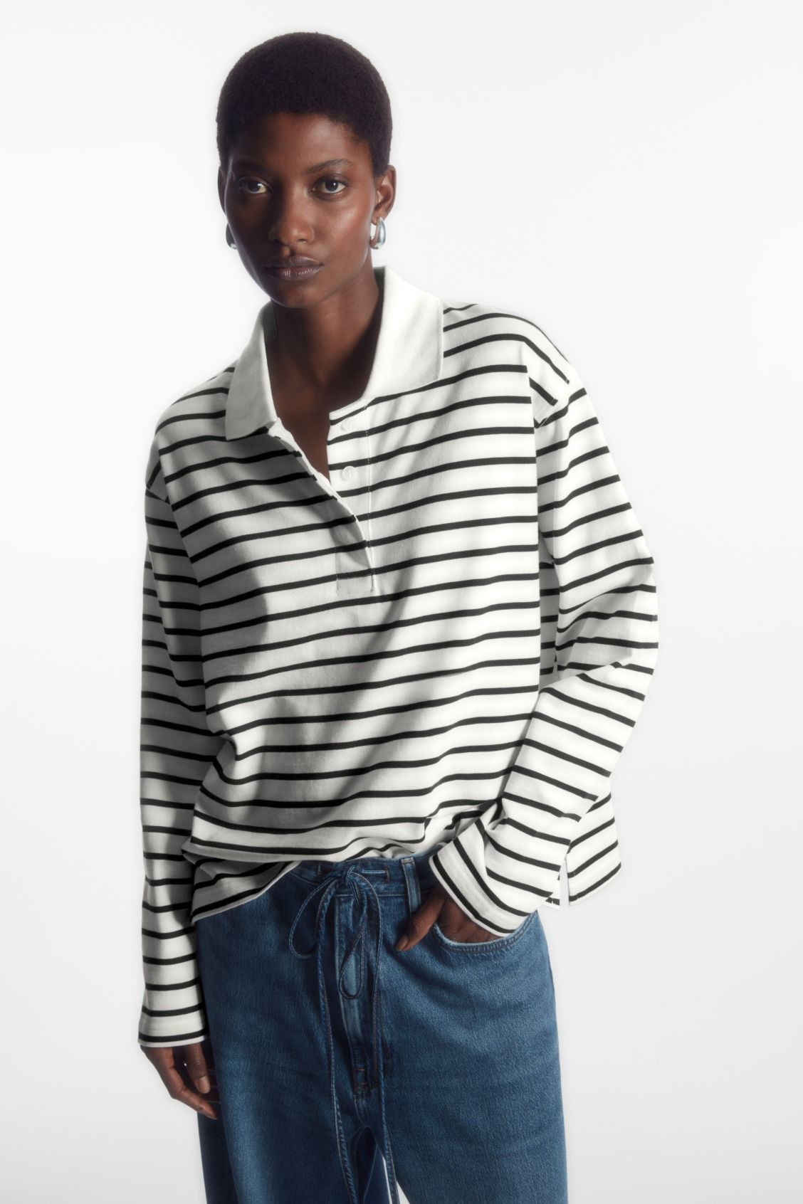 COS Long-Sleeved Polo Shirt