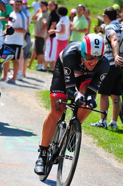 Fabian Cancellara (RadioShack-Nissan) would finish third on the day behind the Sky duo of Bradley Wiggins and Chris Froome.