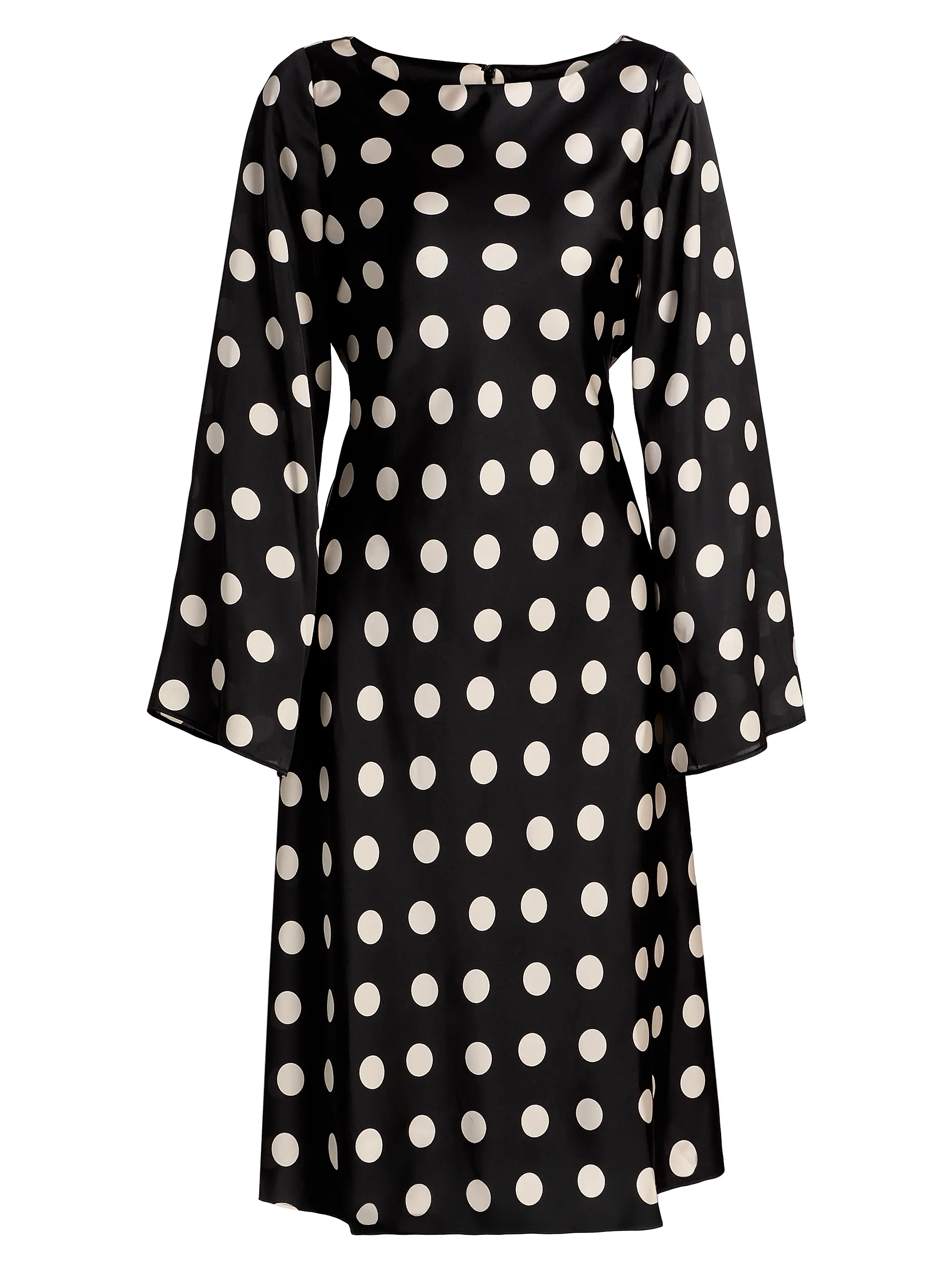 Polka Dot A-Line Midi-Dress