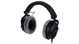 Beyerdynamic DT 990 PRO headphones expanded to show ear cup lining