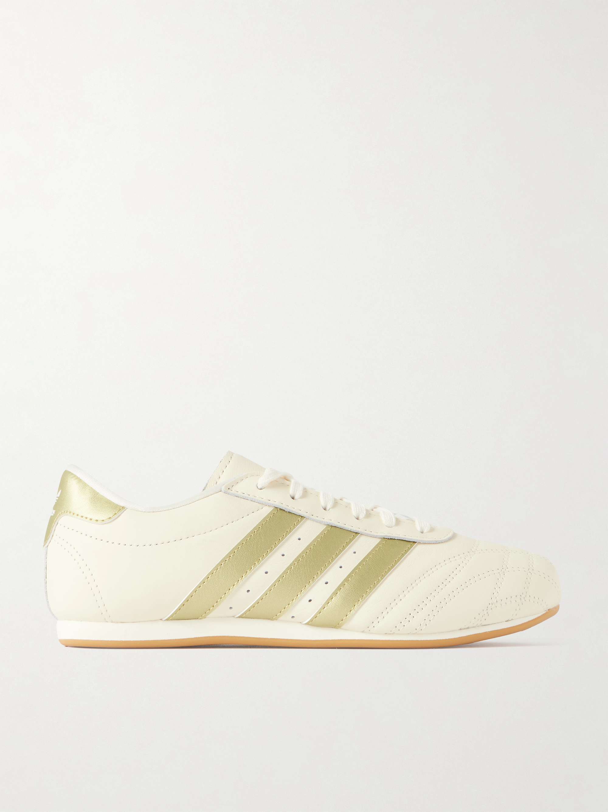 Taekwondo Metallic Striped Leather Sneakers