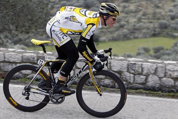 Andr&eacute; Greipel (Team HTC - Columbia) in action during the Trofeo Magaluf &ndash; Palmanova.