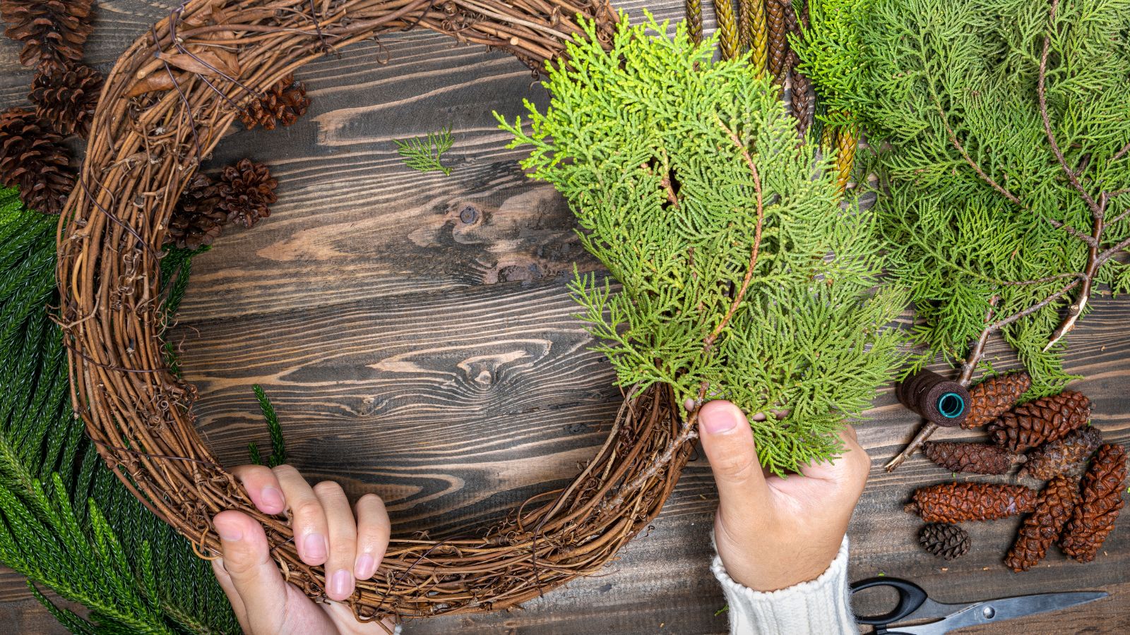 Homemade Christmas wreath