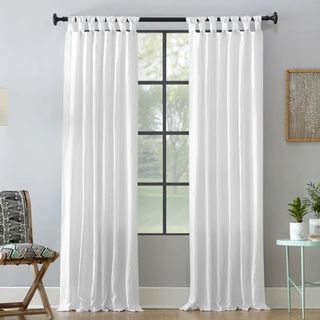 Long, cotton curtains