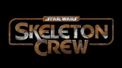 A screenshot of the Star Wars: Skeleton Crew logo on a black background
