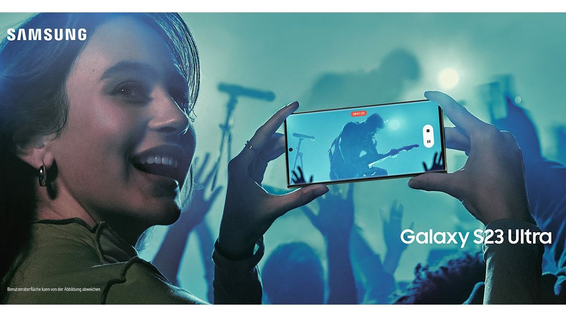 A leaked marketing image of the Samsung Galaxy S23 Ultra